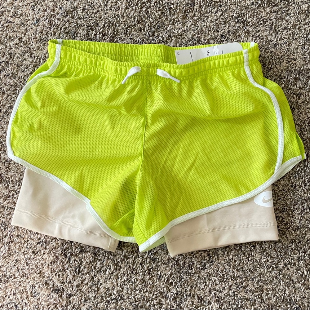 Nike girls training shorts L, standard fit, neon